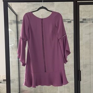 WHBM Violet 3/4 Sleeve Mini Occasion Dress